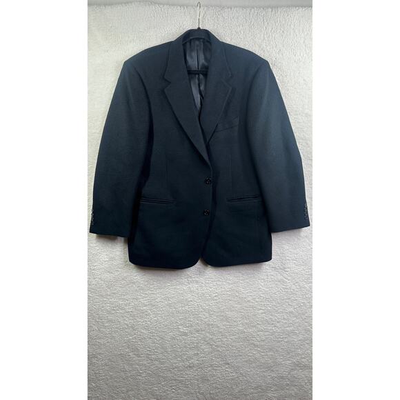 Palm Beach Camal Hair Black Two Button Sport Coat Measures a 44R - Picture 4 of 16